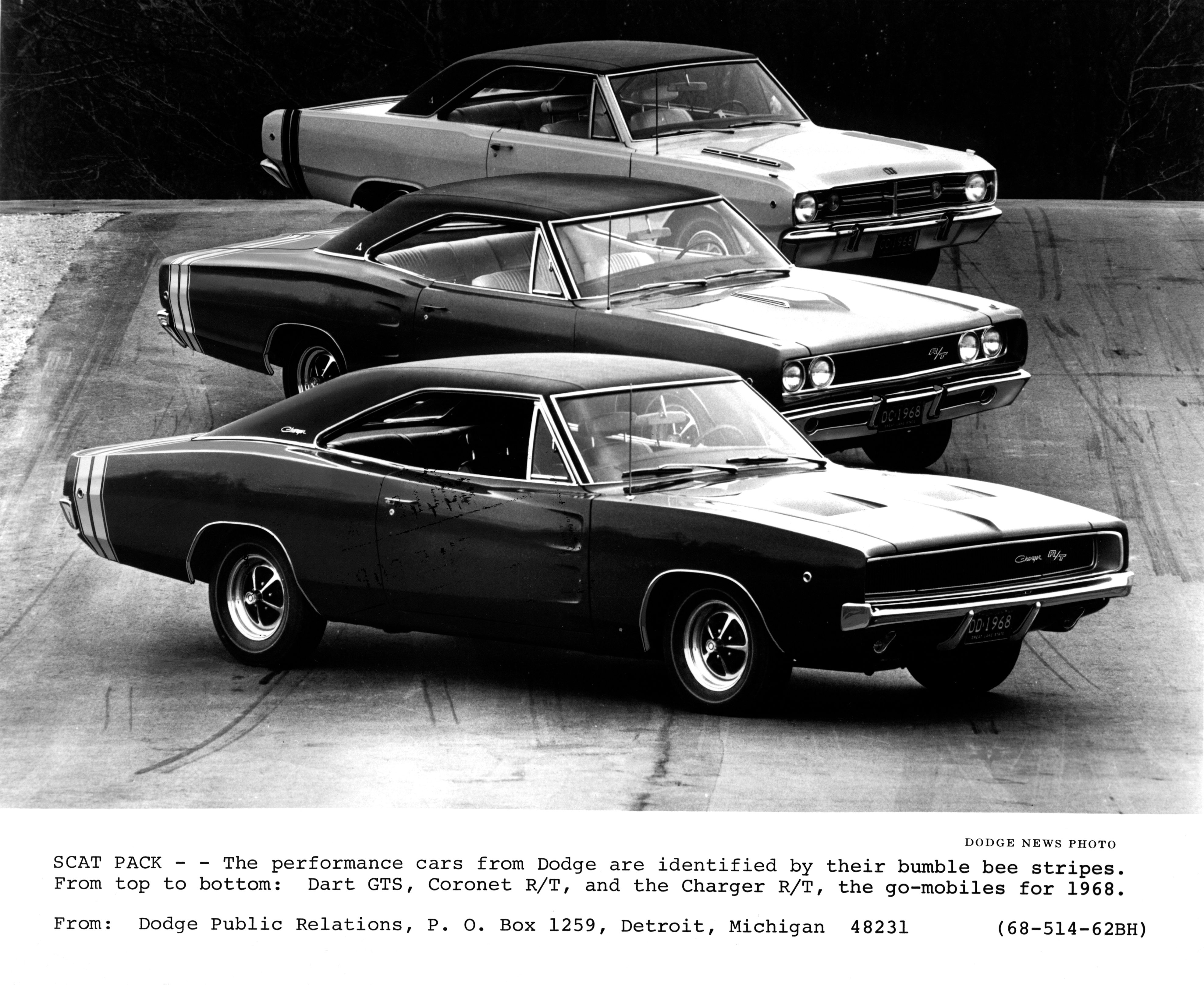 1968 Dodge Scat-Pack Press-Release Page 1